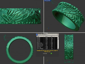 Tree of life hammered wedding band 3D 프린트 모델