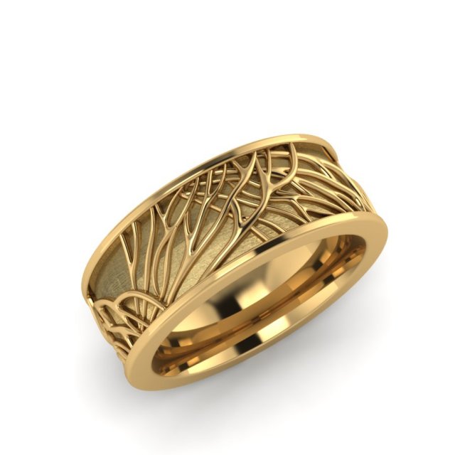 Mens tree of wedding life wedding band 3D Print Model .c4d .max .obj .3ds .fbx .stl .blend 