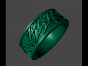 Mens tree of wedding life wedding band 3D Print Model