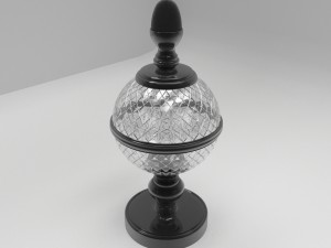 glass and metal vase 3D-Modell