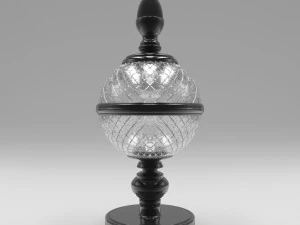 vaso de vidro e metal Modelo 3D