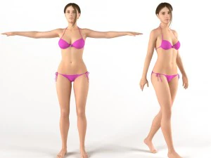 女性比基尼 3D 模型