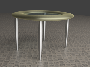modern glass table 3D Model