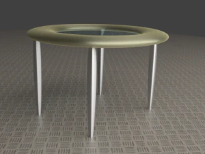 современный стеклянный стол 3D Модель
