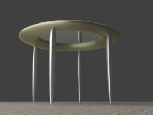 modern glass table Modello 3D