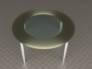 modern glass table Modello 3D