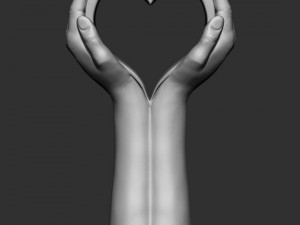 hand hearth statue 3D 모델