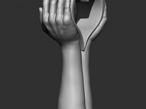 hand hearth statue 3D Model