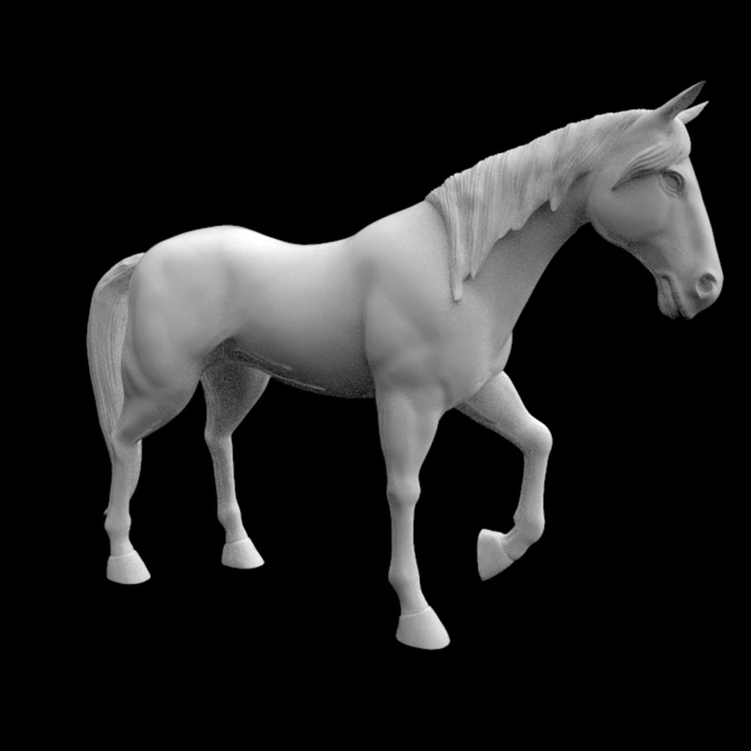 big horse 3D Model .c4d .max .obj .3ds .fbx .stl .blend 
