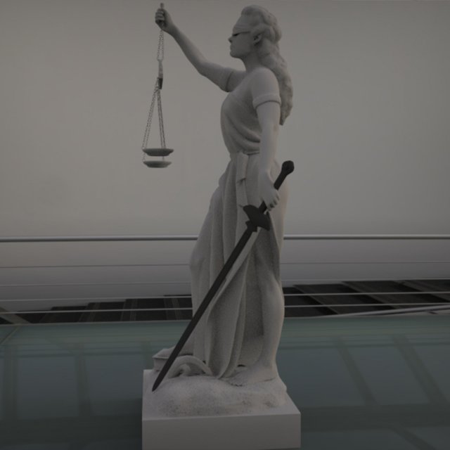 justice woman statue 3D Model .c4d .max .obj .3ds .fbx .stl .blend 