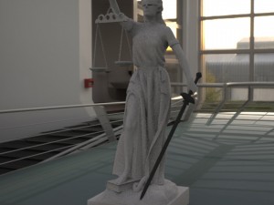 justice woman statue 3D Model