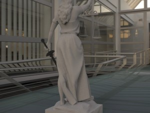 justice woman statue 3D Model