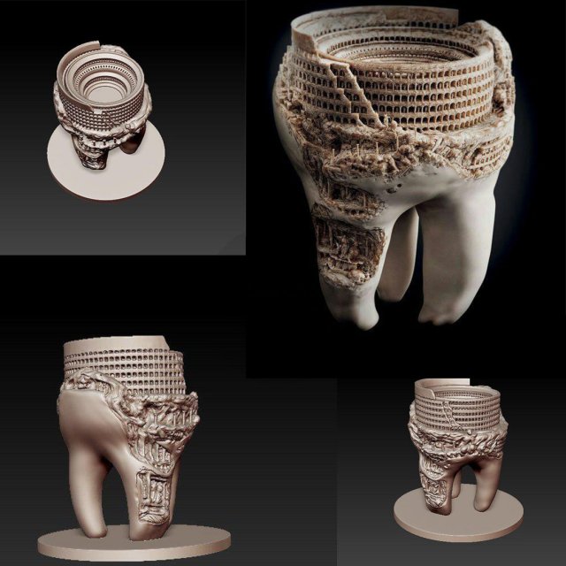 teeth art 3D-Modell .c4d .max .obj .3ds .fbx .stl .blend 