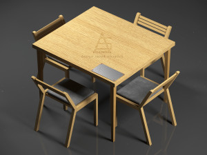 wooden table 3D Model