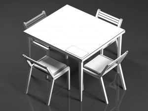 wooden table 3D 模型