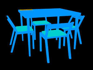 wooden table 3D Model