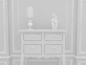 wooden table 2 3D Model