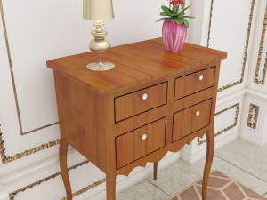 wooden table 2 3D Model