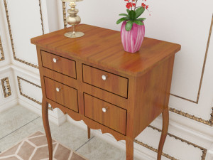 wooden table 2 3D Model