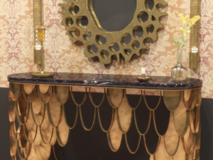 clasic table with miror consull Modelo 3D