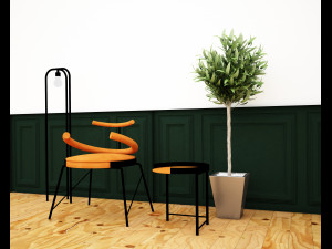 art chair 3D 模型