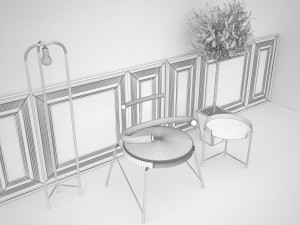 art chair 3D 模型