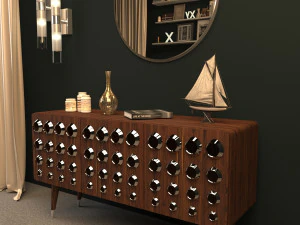 console met spiegel 2 3D Model