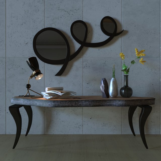 table and mirror-16 3D 模型 .c4d .max .obj .3ds .fbx .stl .blend 