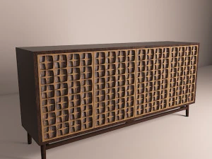 klassieke houten tafel 1 3D Model