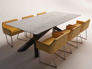 आधुनिक डाइनिंग टेबल 3 3D मॉडल