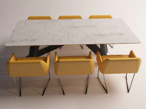 modern dinning table 3 3D Model