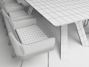 modern dinning table 3 Model 3D