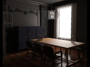 table &agrave; manger 4 Modèle 3D