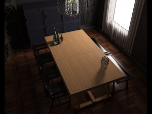 dinning table 4 Model 3D