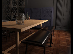 dinning table 4 Model 3D