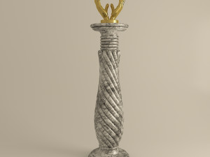 golden hand statue 10 3D Model