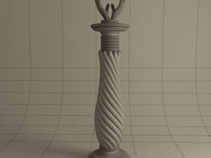 golden hand statue 10 3D Model