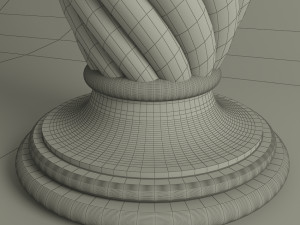 golden hand statue 10 3D Model