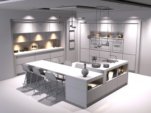 modern kitchen Model 3D