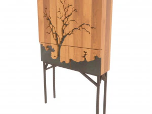 сучасний стіл з дерева25 3D Модель