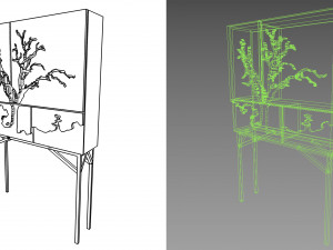 modern tree table25 3D 模型