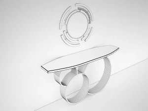 table mirror 1 jafari 3D Model