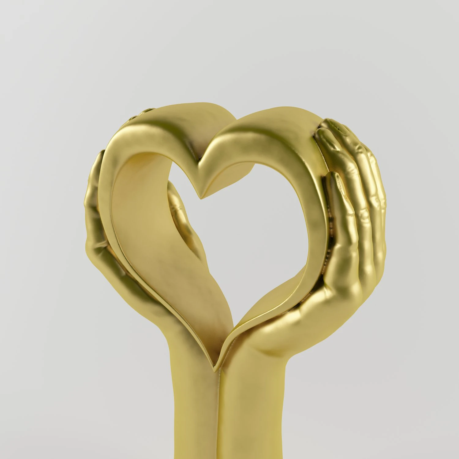 golden handheart-42 3D Model .c4d .max .obj .3ds .fbx .stl .blend