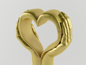 golden handheart-42 Modello 3D