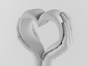 golden handheart-42 3D Modell
