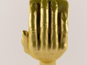 golden handheart-42 3D Modell