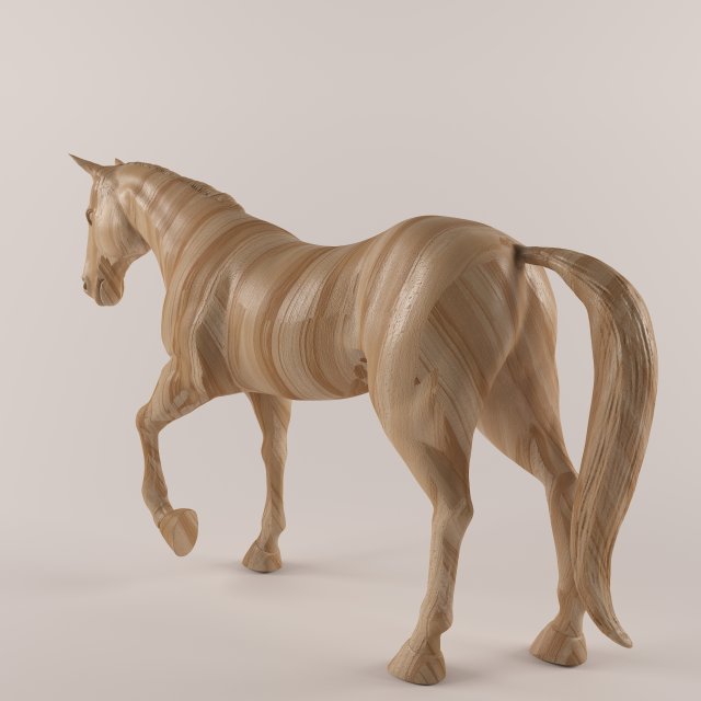 wooden horse-43 Model 3D .c4d .max .obj .3ds .fbx .stl .blend 