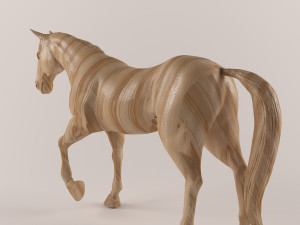 wooden horse-43 3D Модель