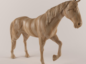 wooden horse-43 Model 3D