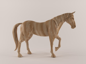 wooden horse-43 Model 3D